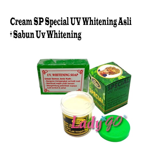 Cream SP Special UV Whitening Asli + Sabun Uv Whitening-Krim Pencerah Wajah &amp; Penghilang Flek Hitam