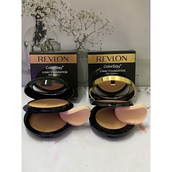 [LUSINAN] BEDAK REVLON 2 IN 1 / BEDAK PADAT + FOUNDATION