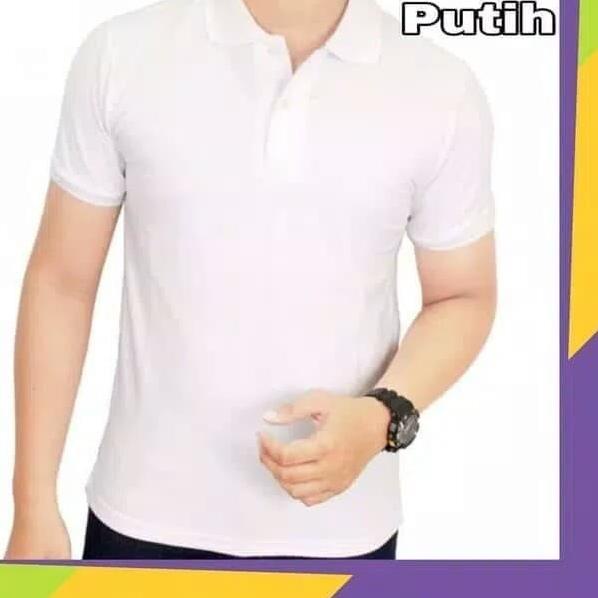 ☼ kaos kerah putih/kaos kerah pria murah ✲