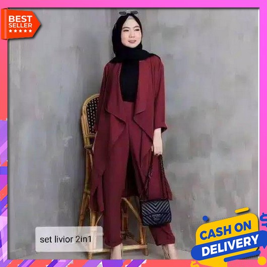 Blazer Mewah Setelan Blazer Wanita Terbaru 222 Jas Wanita Jas Kantor  Set Livior 2In1 /Stelan Baju