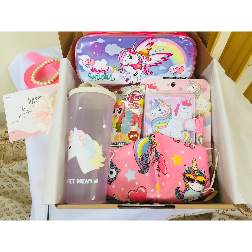(HADIAHKUU.ID) NEW EDITION KADO UNICORN / KADO ULTAH / KADO ANAK LUCU/ SOUVENIR UNICORN/ GIFT BOX/ H