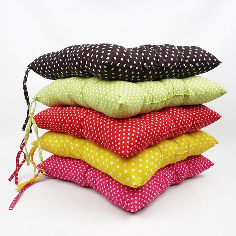 Bantal Alas Duduk Lesehan Bantal Kursi Santai Polkadot 45x45cm Full Dakron Silikon