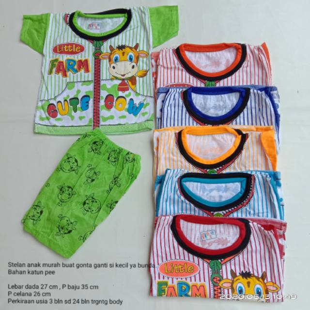 Setelan Anak Murah,  Usia 6 bln sd 2 thn , baju anak laki - laki