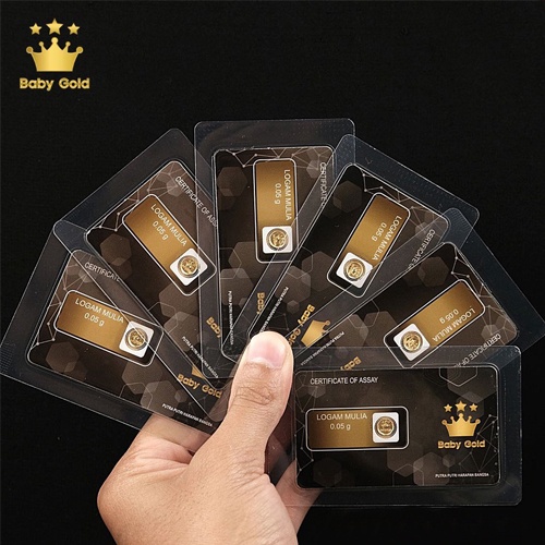 Baby Gold Emas Mini 0,05 gram Emas 24 Karat Babygold