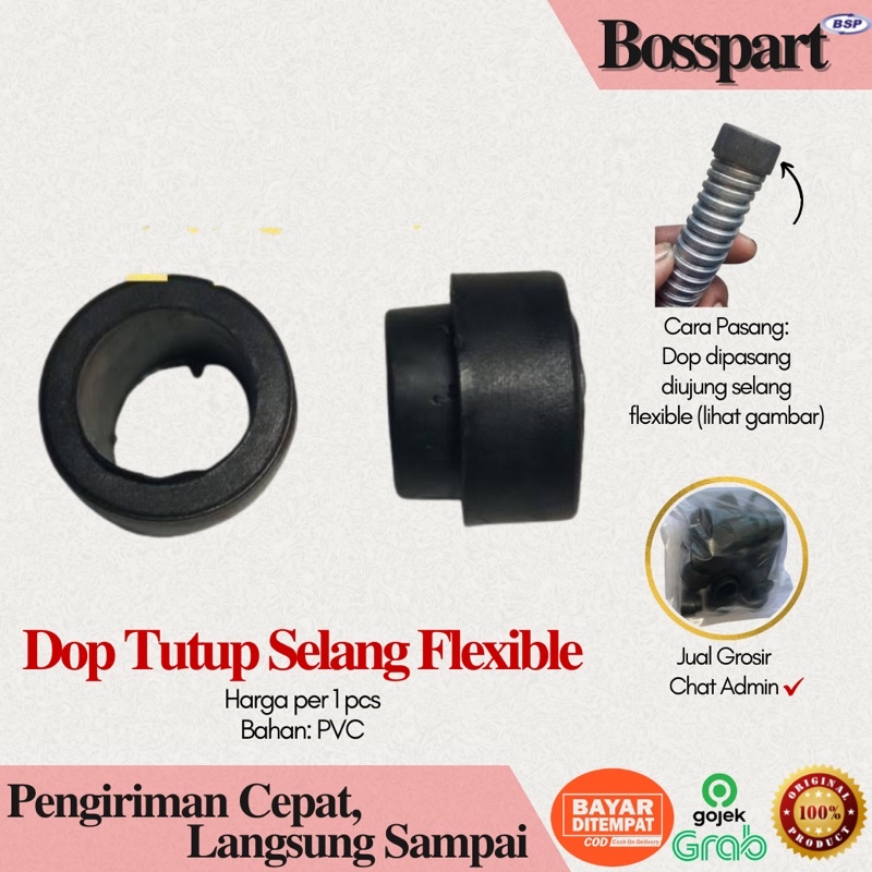 Dop Tutup Selang Spiral / Flexible / Selongsong Selang Gas / Tutup Penutup Ujung Spiral Selang LPG