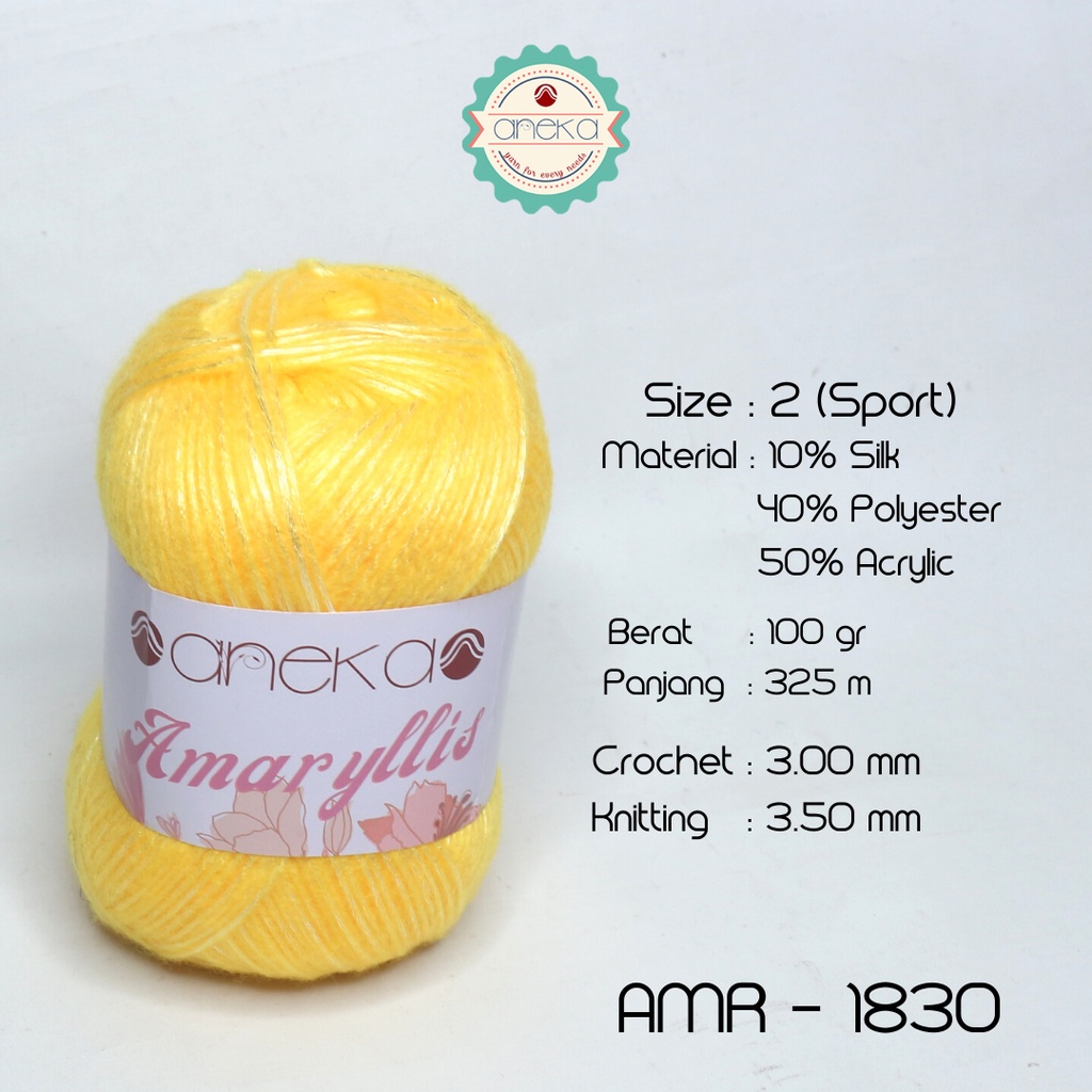 Benang Rajut Amaryllis / Amarillis Silk Cotton Yarn - 1830