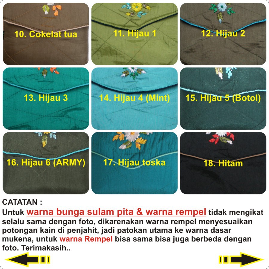 Mukena traveling parasut super | parasut travel sulam pita variasi rempel semi jumbo