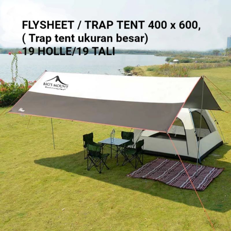 Flysheet hexagonal 4x6 bigs mount 2 warna - flyset 4x6 waterproof - flysheet hexagon - flysheet 4x6