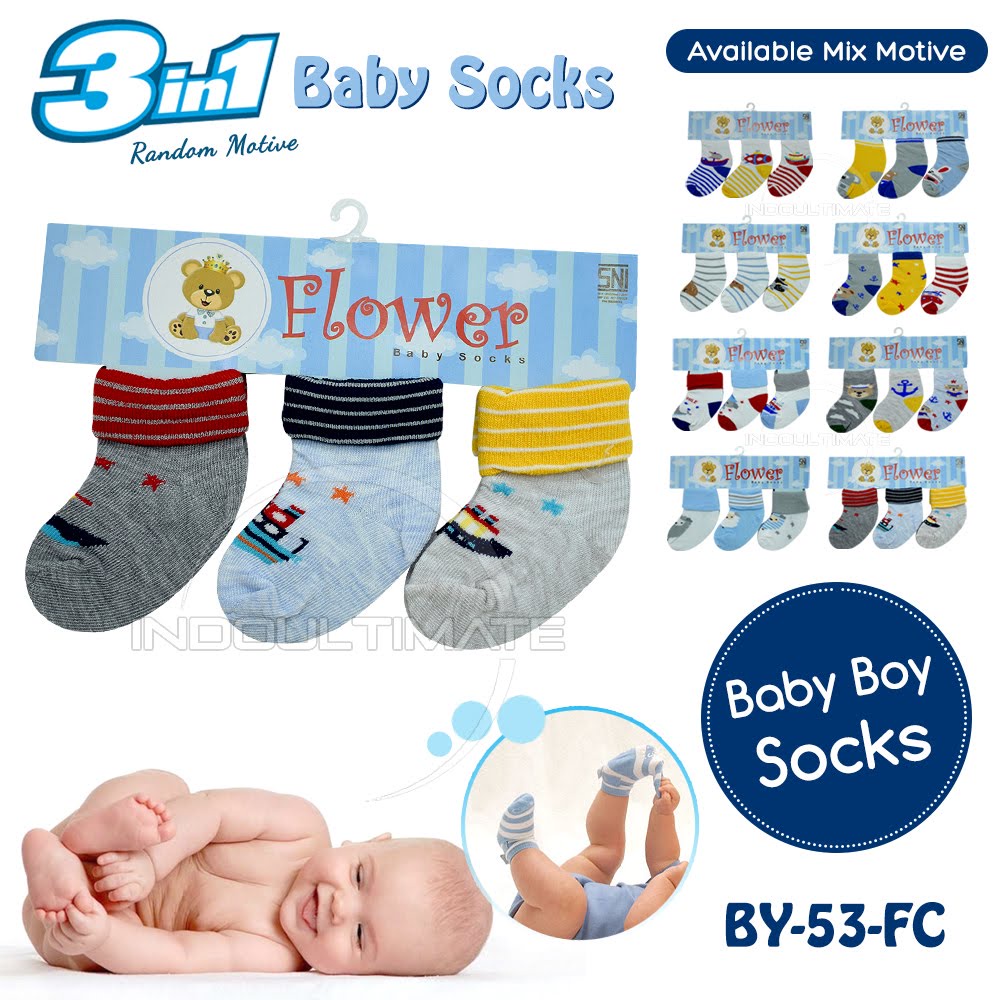 3 Pasang KAOS KAKI BAYI 0 BLN - 12 BLN / KAOS KAKI BAYI / KAUS KAKI BAYI / KAUS KAKI ANAK /KA-01