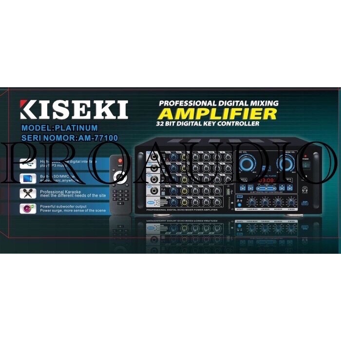 Mixer Amplifier 4 Channel Kiseki Model Platinum AM 77100 + USB + BT