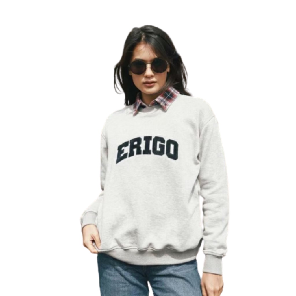 SWEATER CREWNECK ERIGO COMBINASI / CREWNECK ERIGO / SWEATER COWO / SWEATER OBLONG PRIA / SWEATER PRIA / JAKET SWEATER CREWNECK ERIGO / PAKAIAN PRIA / BAHAN FLEECE