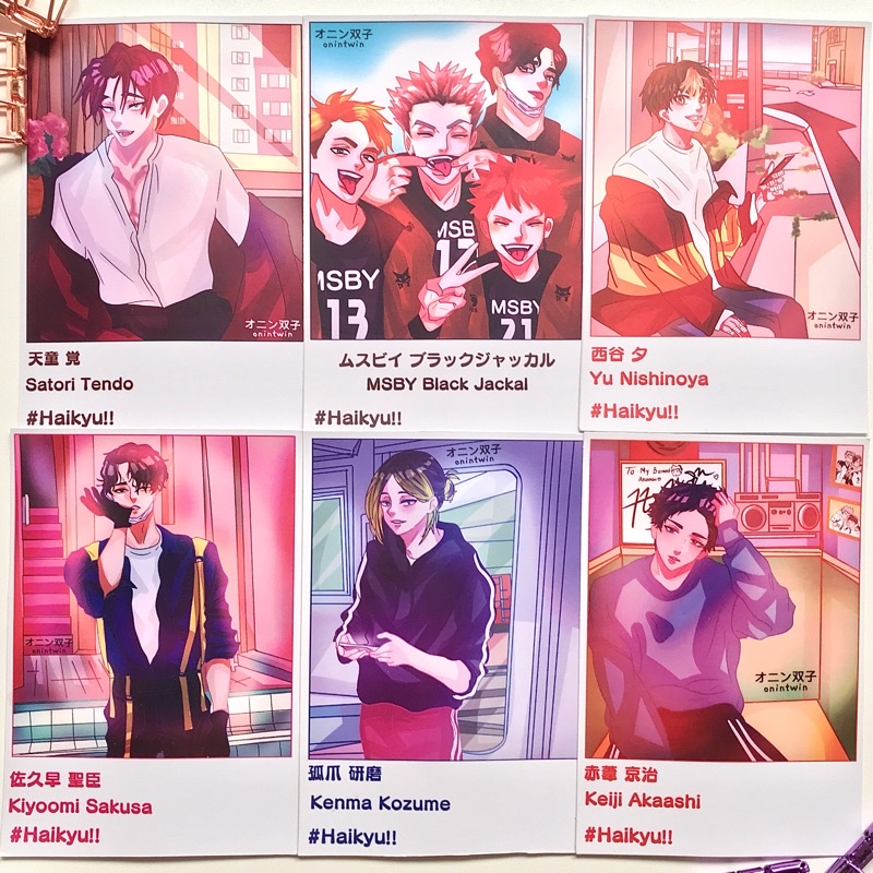 Haikyuu Fanart Postcard vol.2 / Photocard haikyuu by onintwin