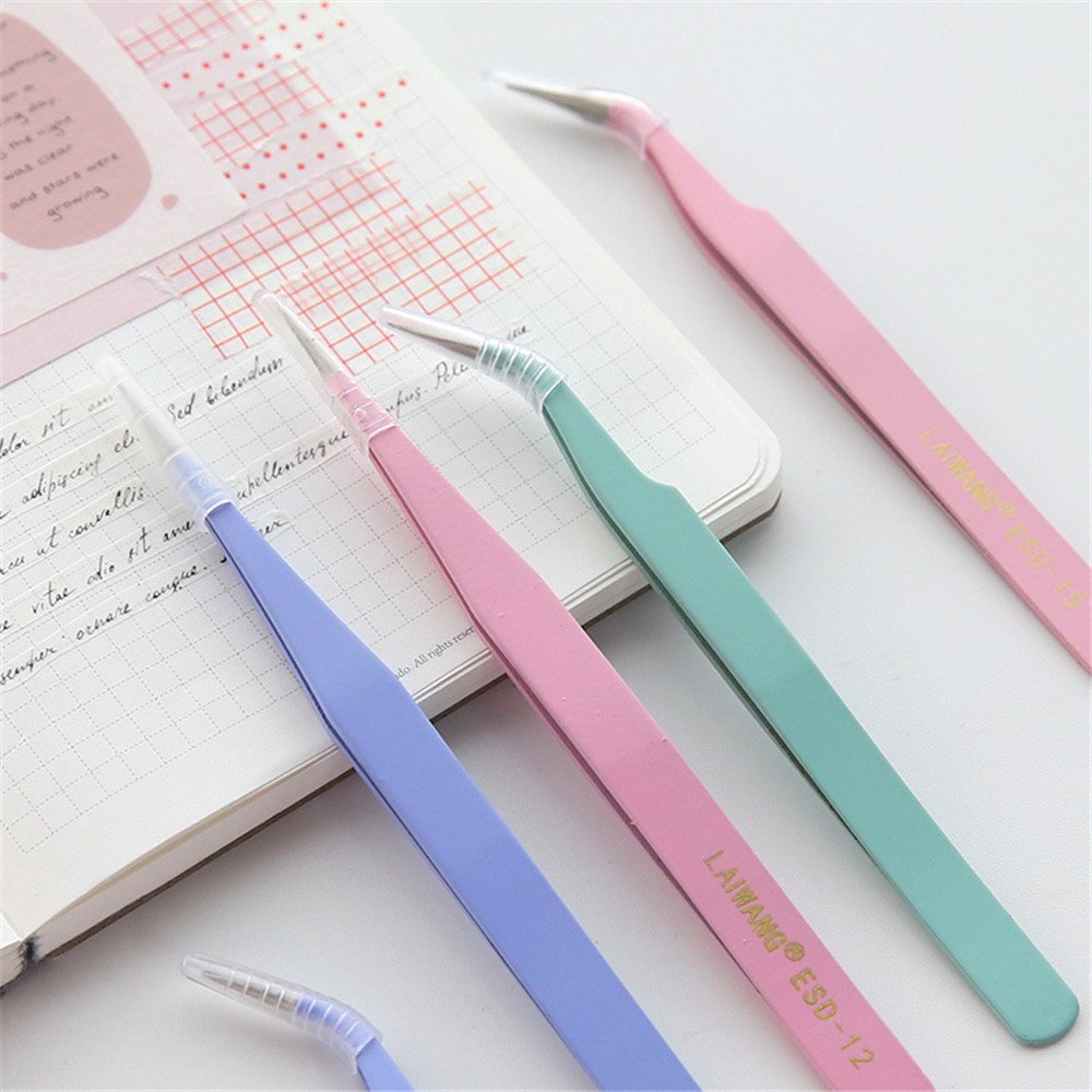 【COD Tangding】Pinset Stainless Steel Warna Macaron Untuk Diy Planner