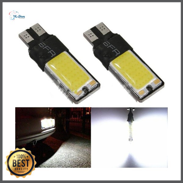 GS8 Lampu Parkir Mobil LED Canbus T10 194 501 W5W SMD COB 2 PCS YADE White