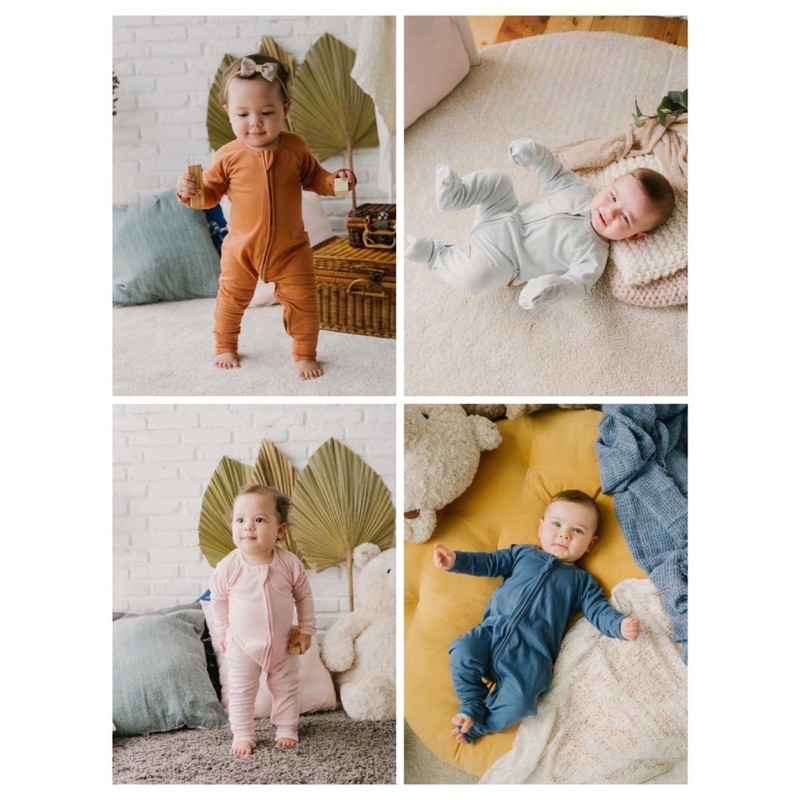 Kottonville Sleepsuit Zipper 0-2 Tahun Azuki Zipper Sleepsuits CBKS