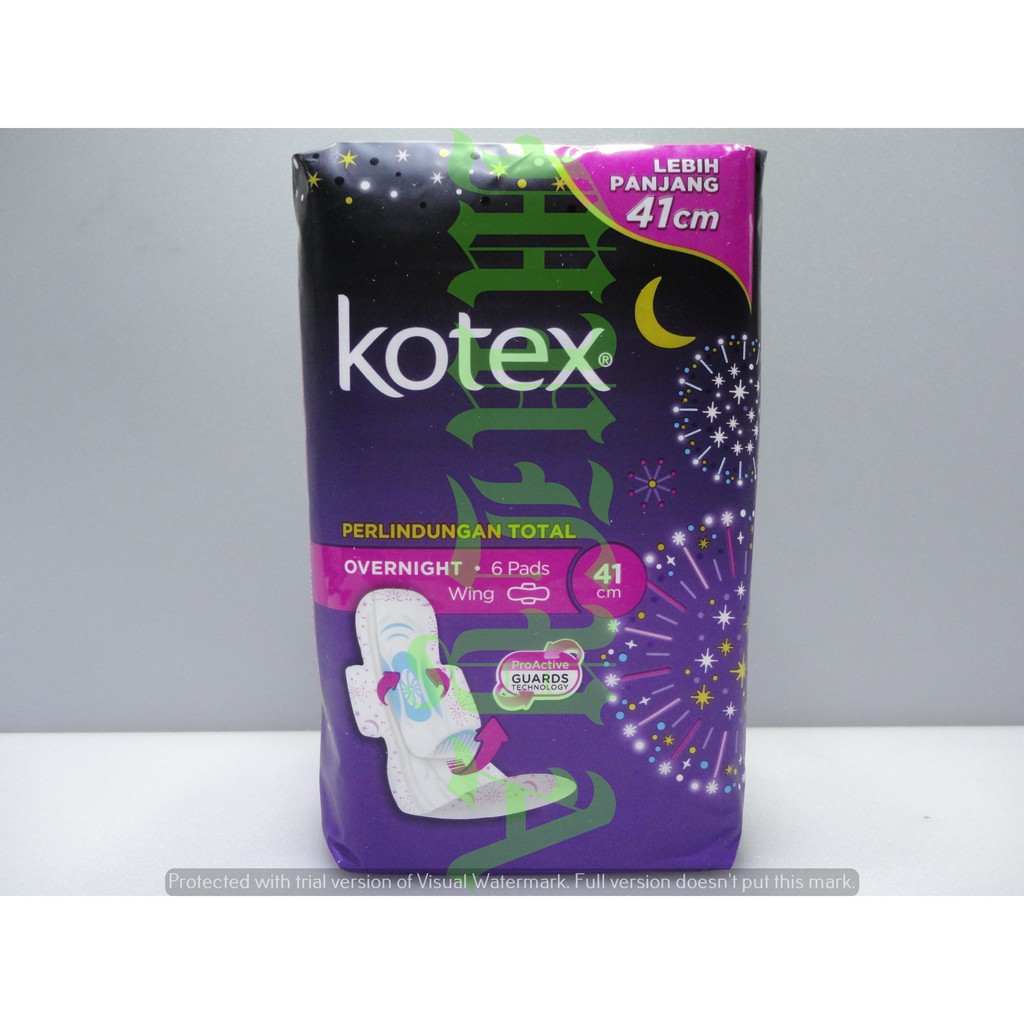 Kotex overnight wing 6 pads 41 cm