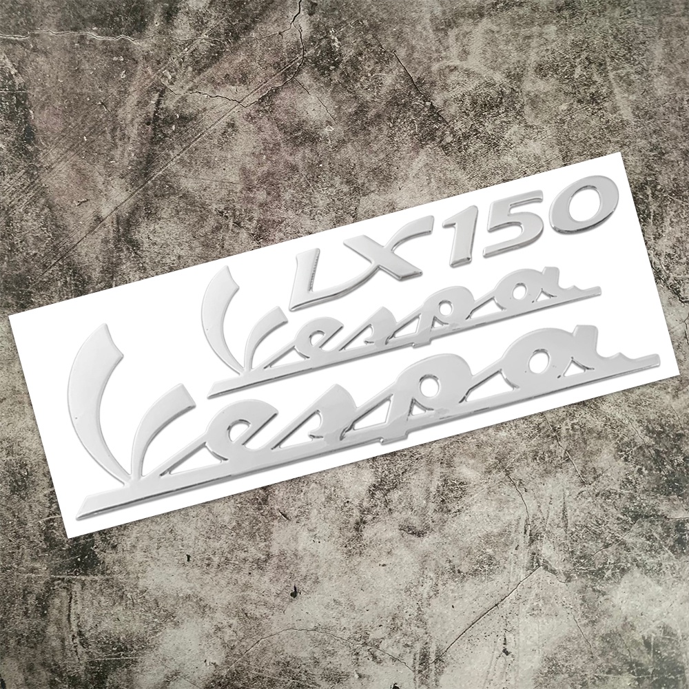 Vespa Stiker Emblem 3D Bahan Aluminum Pvc Untuk Dekorasi Tanki Roda Skuter Piaggio Vespa Lx125 Lx150