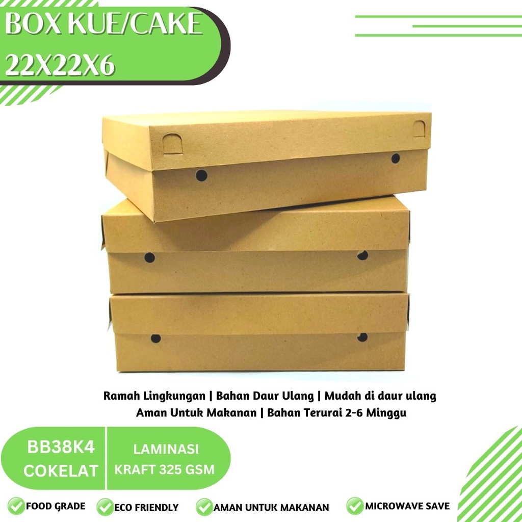 Dus 22x22x6 Tebal 325 Gsm Dus Catering (BB38K4-Laminasi)