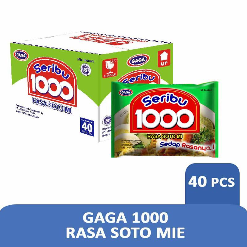 

Gaga Mie 1000 dengan Variant rasa