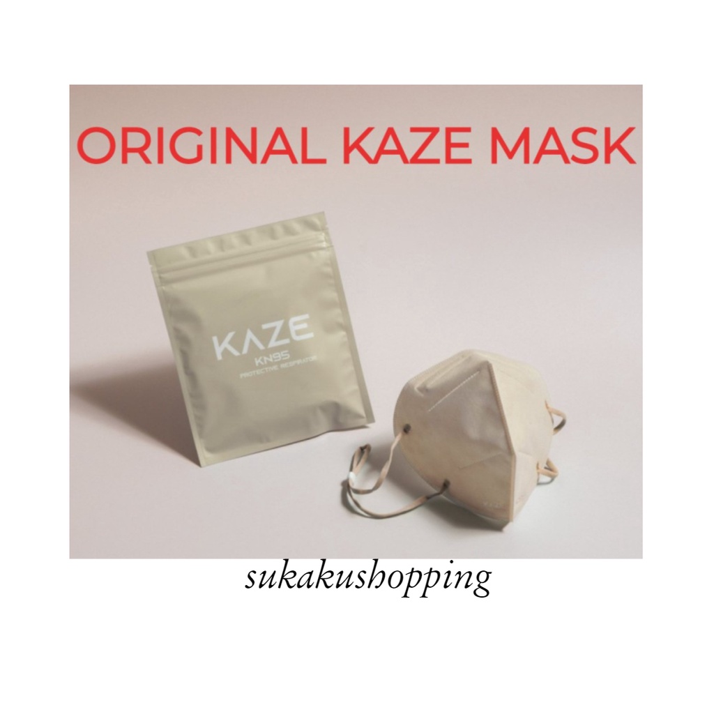 Masker KAZE Mask KN95 Sandy Beige / Masker Nagita