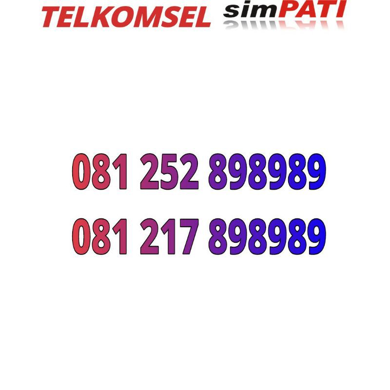 nomor cantik telkomsel simpati seri 081 ekor 898989