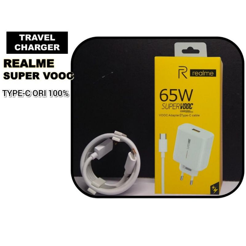 Charger REALME Tipe-C, Charger REALME Original, Charger REALME super VOOC, casanREALME fast charging