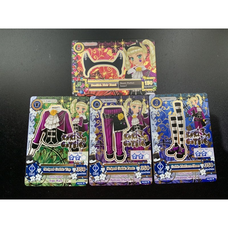 AIKATSU CARD STRIPED GOTHIC SET YURIKA TODO