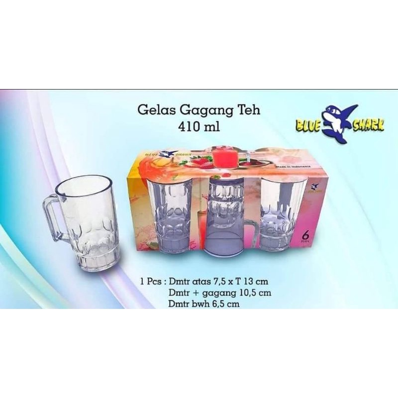 Gelas Gagang Teh / Gelas Gagang / Gelas Plastik Teh