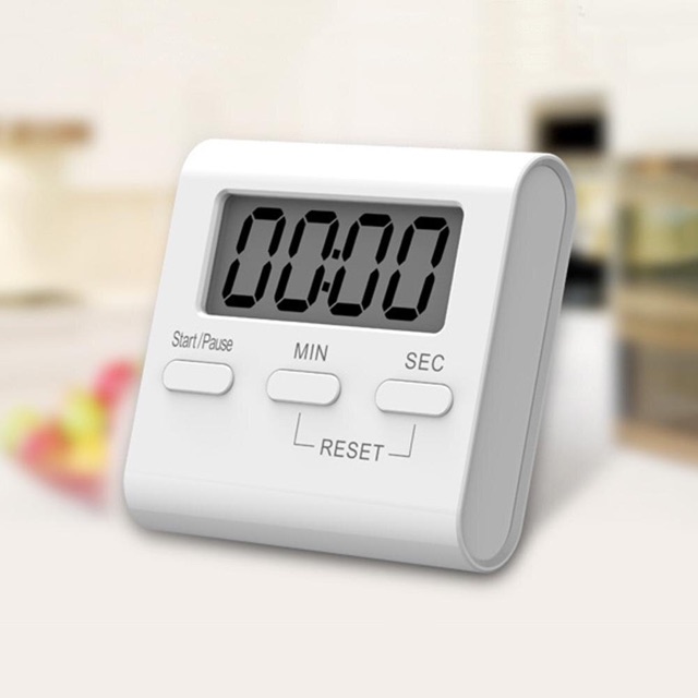 Taffware Timer Masak Dapur Countdown Digital Alarm Clock- White