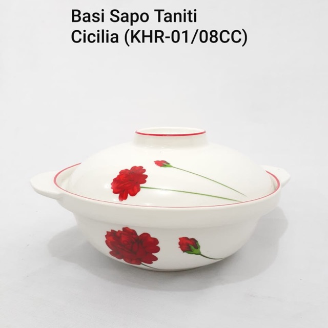 Mangkok sapo keramik taniti ( polos / kembang )