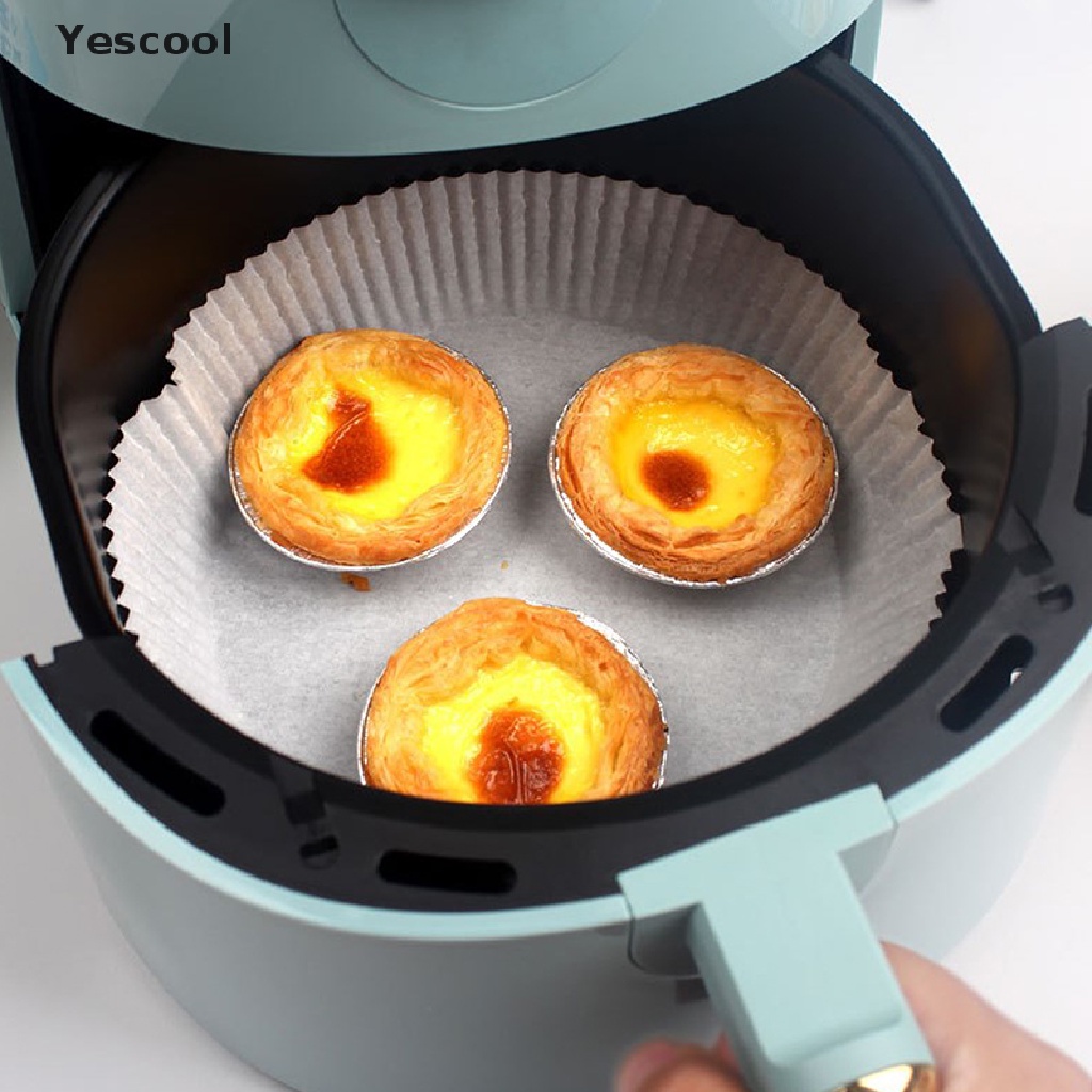 Yescool 50 Pcs Kertas Alas Air Fryer Sekali Pakai Anti Lengket Ukuran 16cm