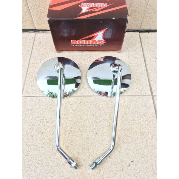 Spion Bulat Cermin Motor Kaca Sepion Tangkai Panjang Drat 14 Yamaha V75 Yamaha V80 V80SS L2G L2 G L2