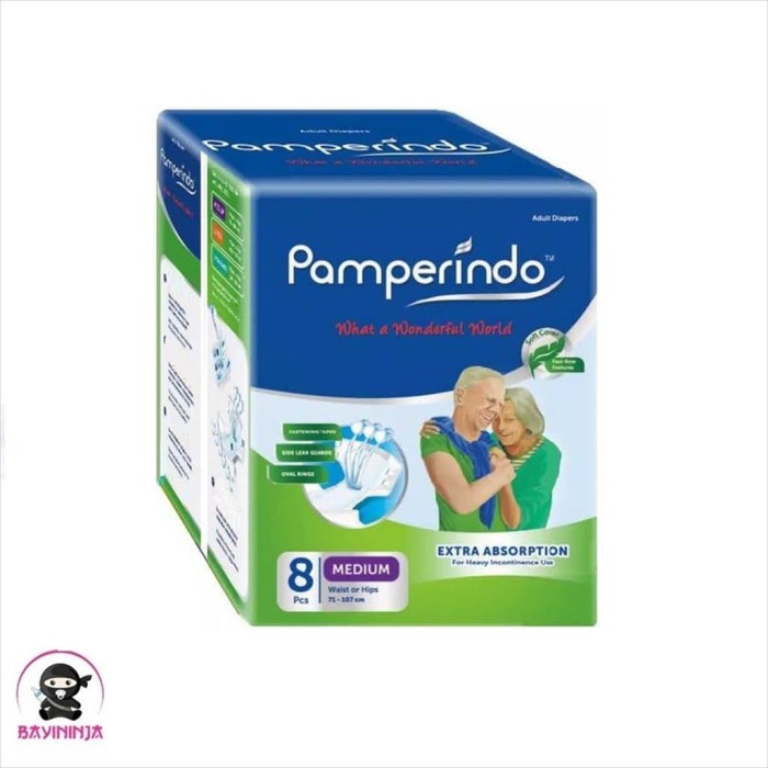 

PAMPERINDO Adult Diapers Popok Perekat Dewasa M8 M 8 T-Ninjabayi 01