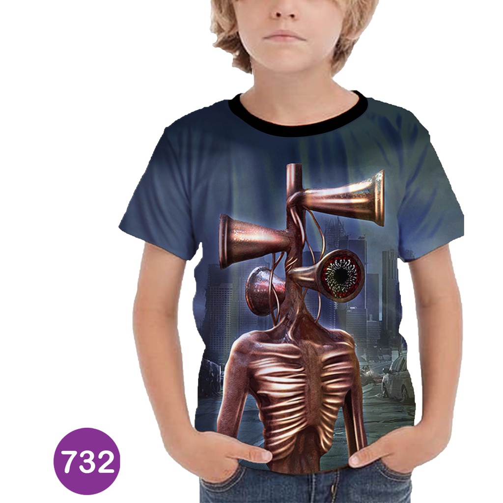 Baju Anak Siren Head Baju 3D Kartun TV Animasi #COWO-732