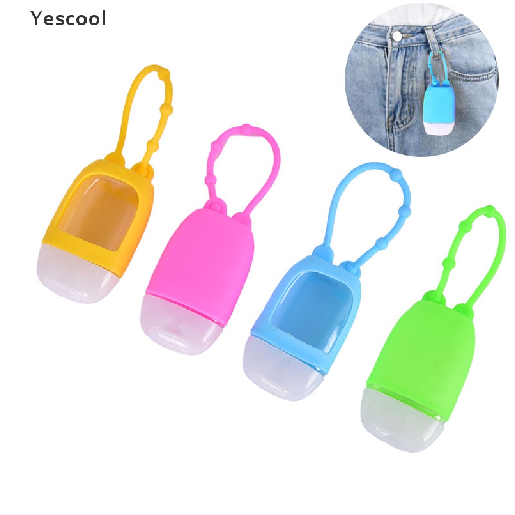 Yescool 1pc Botol Hand Sanitizer / Parfum Portable Bahan Silikon Untuk Travel