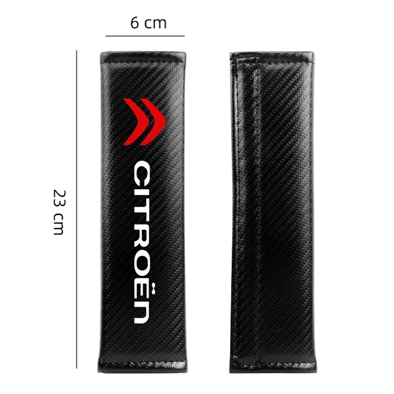 2pcs Case Cover Sabuk Pengaman Mobil Bahan Carbon Fiber Untuk Citroen C1 C2 C3 C4 C5 C6 C8 C4L DS3 DS4 DS5