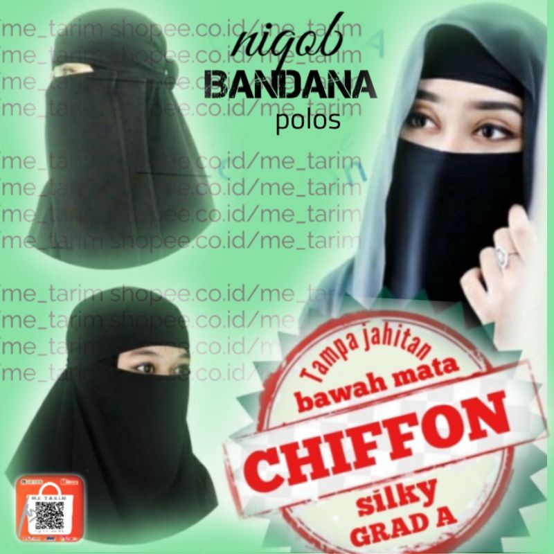 niqob bandana Anak chiffon silky