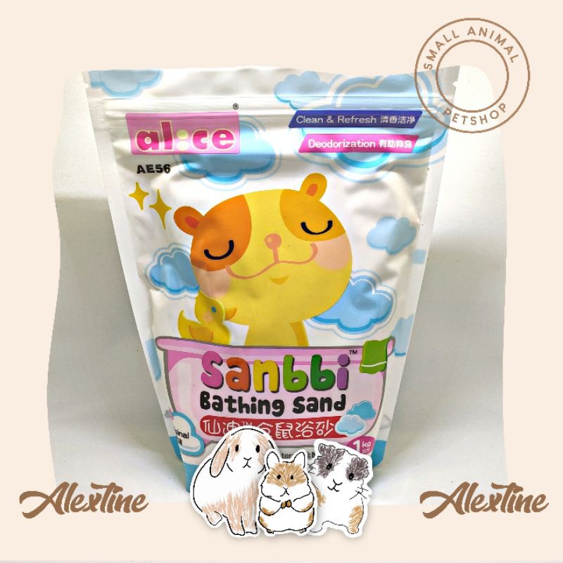 Sanbbi Bathing Sand Original 1kg - Pasir Mandi Hamster | Alextine Small Pets