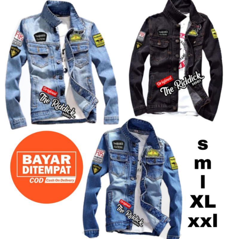 {COD} Jaket Jeans Pria The Riddick - Jaket Cowo Levis Keren - Urban Emblem Levis Denim Boardir