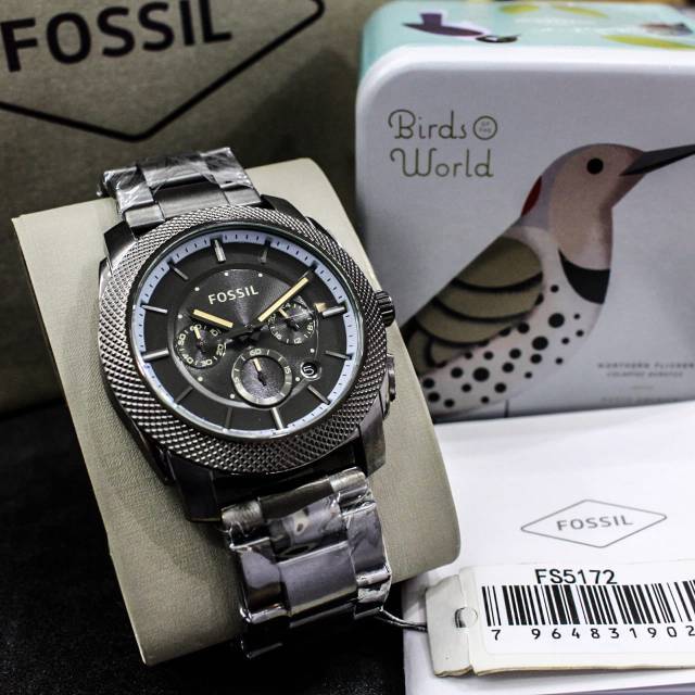 FOSSIL FS5172 5172 DIAL STAINLESS CHRONOGRAPH PLUSBOXTIN