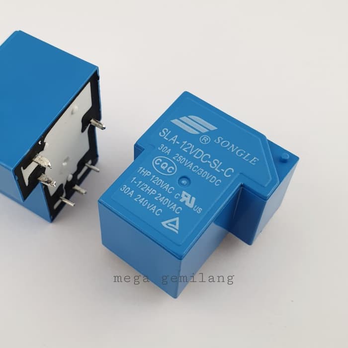 RELAY KODOK 30A 12V SLA-12VCD-SL-C SONGLE RELAY 6 KAKI