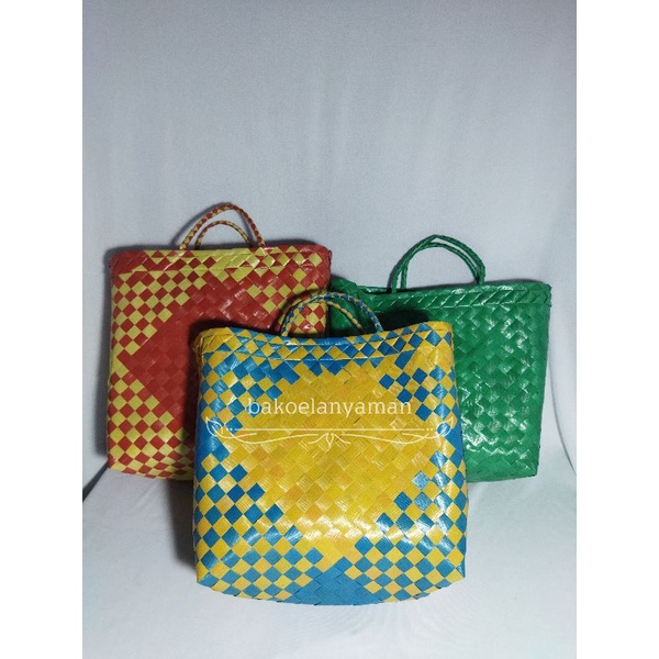 Tas anyaman Plastik Besar / Tas Anyaman Plastik / Tas Sembako Tas Untuk Berkatan / tas belanja