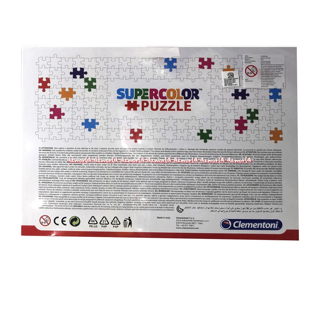 Clementoni Disney Frozen Super Color Puzzle 104 Mainan Puzzle 3D Untuk Anak Usia 6 Tahun Keatas