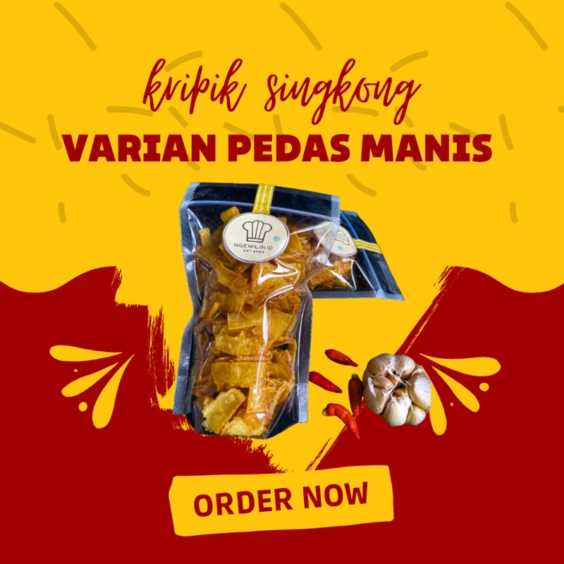 

kripik singkong/brangkal/manggleng varian pedas manis 200gr