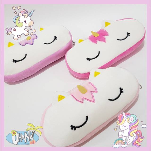 

[OHANA] TEMPAT PENSIL UNICORN PLUSH PENCIL CASE