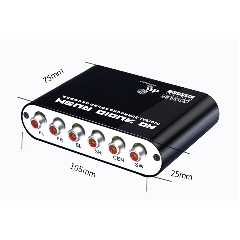 5.1CH audio decoder HD Audio Rush SPDIF Coaxial to RCA DTS AC3 Optical digital Amplifier Analog Converte amplifier