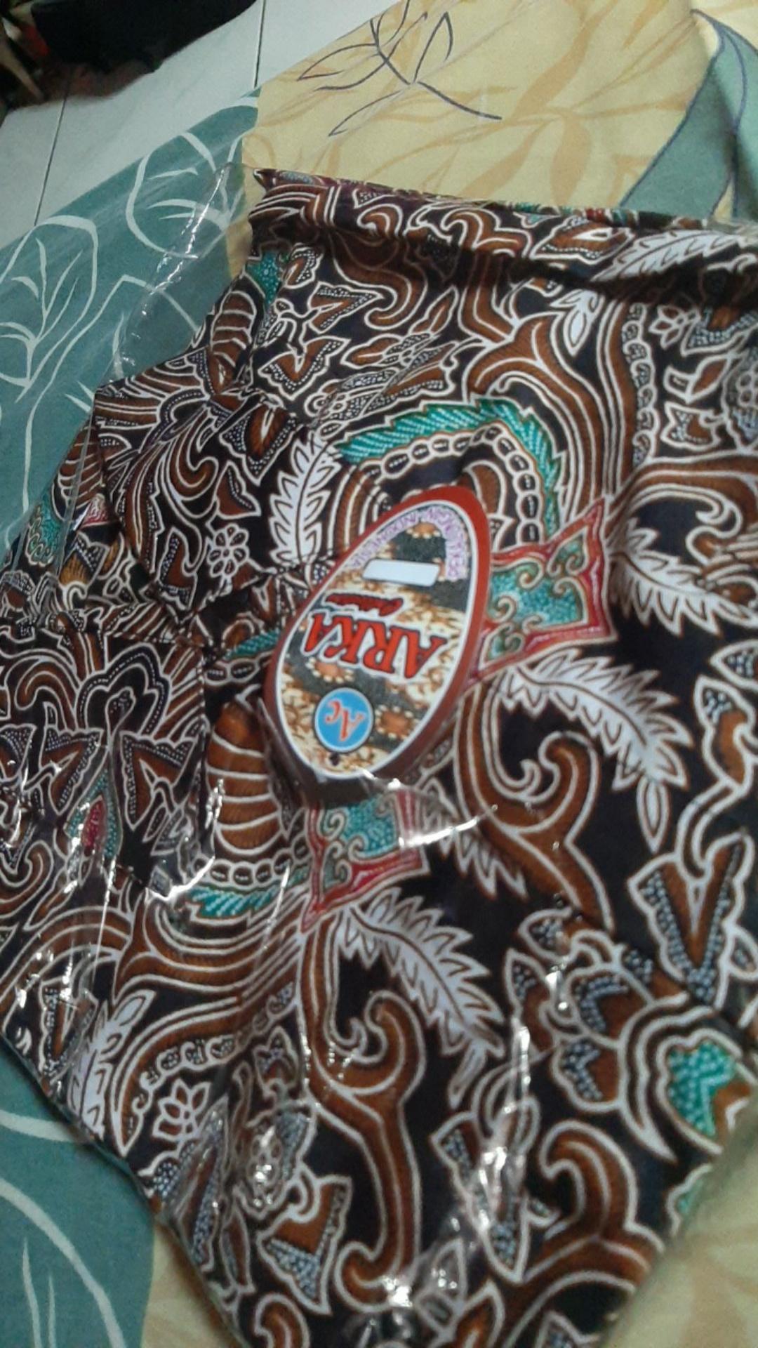 Promo Big Sale99 Bswart Batik Hrb026 Kenongo Hem Pendek Padi Pekalongan M L Xl Batik Pria Murah Mode