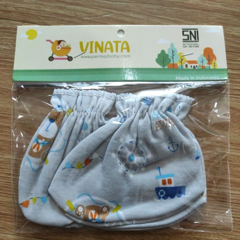 1 SET SARUNG TANGAN+SARUNG KAKI BAYI-SARUNG TANGAN VINATA FULL PTINT-SARUNG TANGAN MURAH