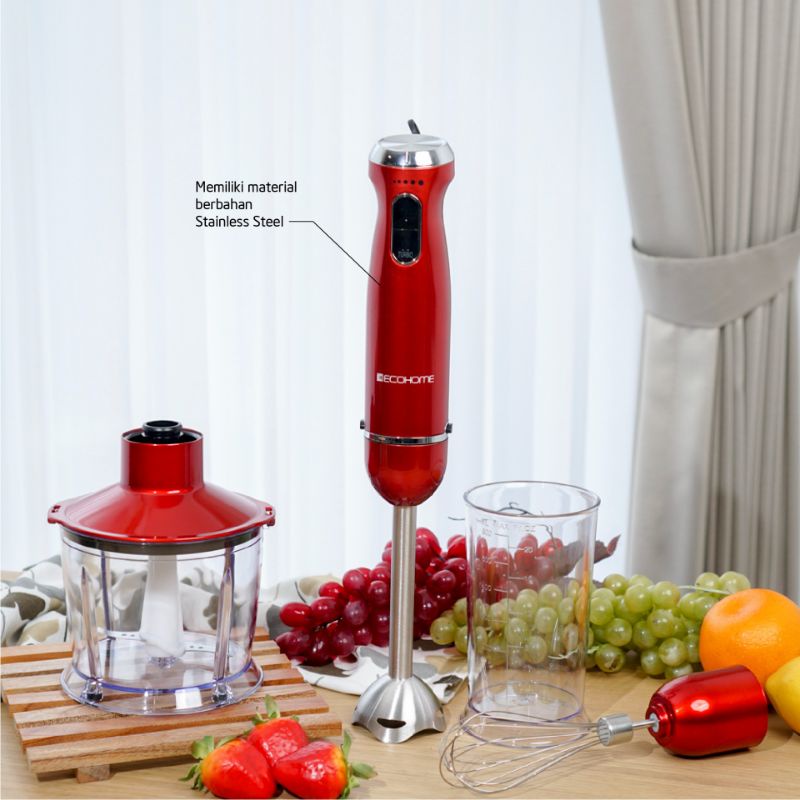 Ecohome Hand Blender Merah Red