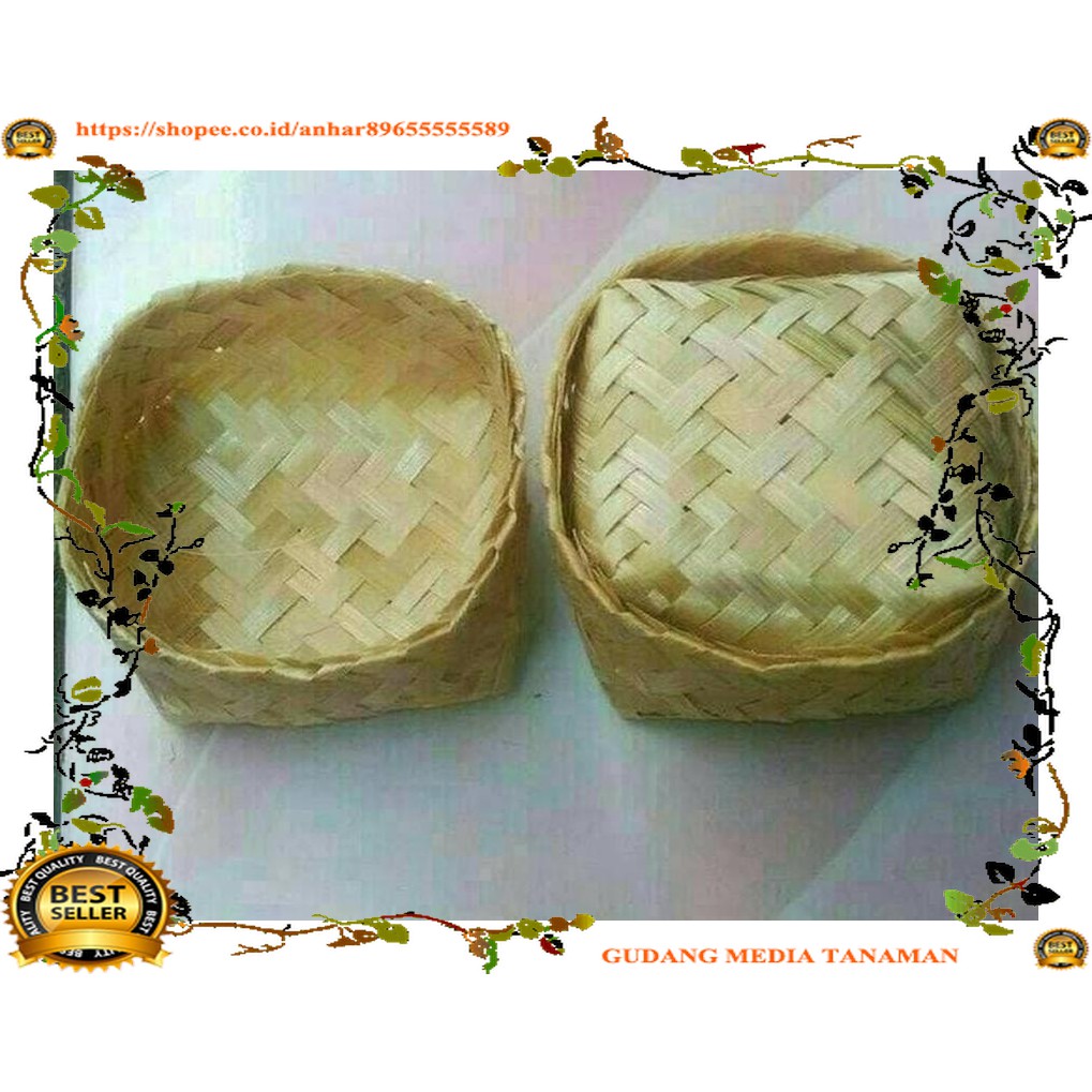 

MEDIA Besek bambu 20*20*11cm. Murah. Diskon MEDIA
